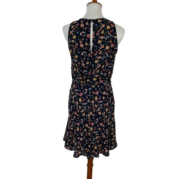 J Crew Factory Womens Dress 4 Sleeveless Fit Flare Back Zip Floral - Picture 5 of 6